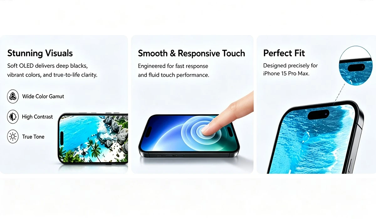 15pro max screen features 15pro max screen features